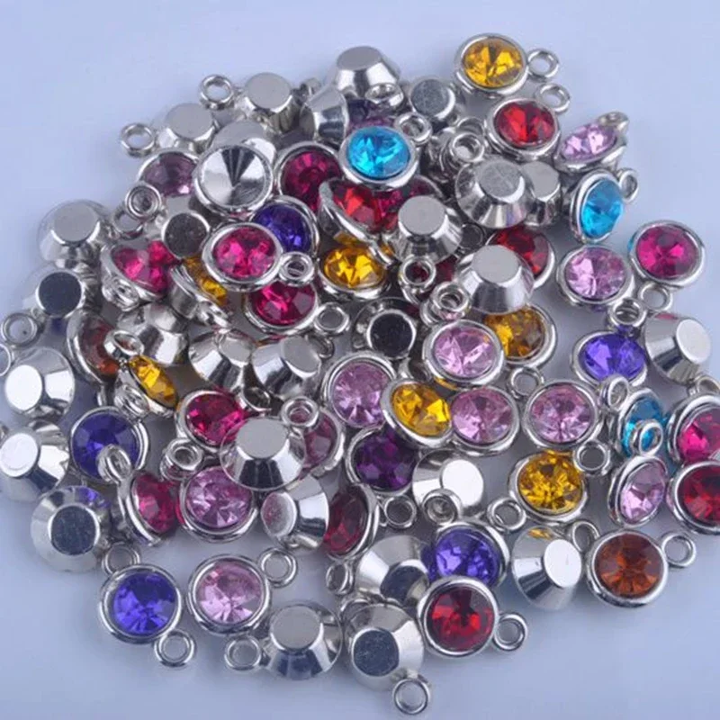 Фото 150 шт./лот смешанные подвески Birthstone 11 мм акрил для ювелирных изделий своими руками №1