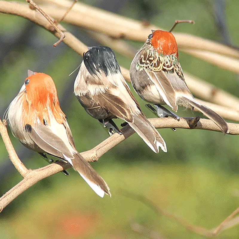 

1pc Artificial Birds Fake Foam Simulation Feather Birds Models Diy Wedding Home Garden Ornament Decoration Living Room Decor