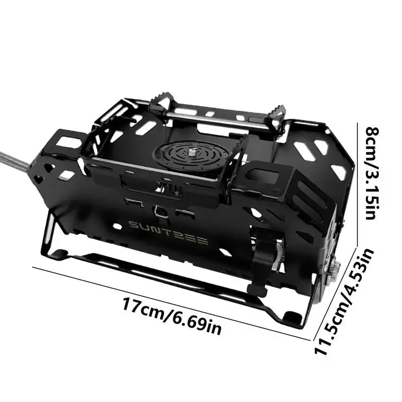 Кемпинговая горелка портативная ветрозащитная кассетная печь складная 2400 Вт