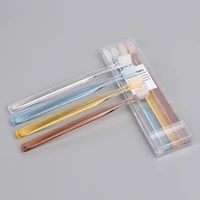4pcset adult crystal clear small head soft bristle toothbrush toothbrushes tooth brush travel toothbrush oral health care
