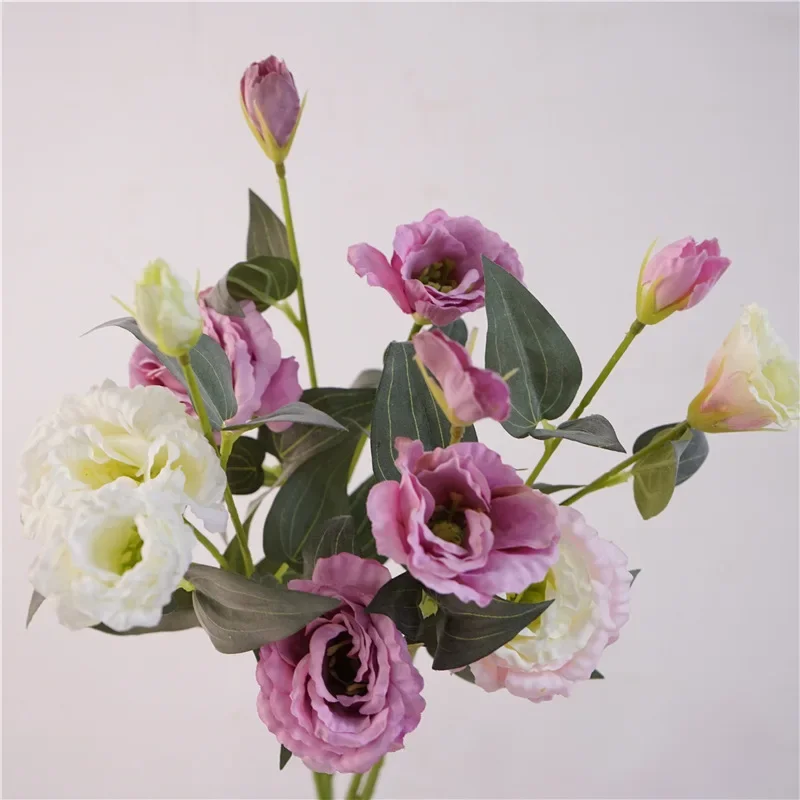 5 шт. искусственные цветы лиянтус свадебная цветочная композиция шелковый Platycodon