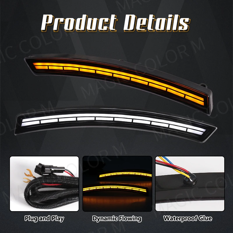 Автомобильное переднее колесо для Honda CRV 2023 2024 3 функции светодиодные боковые