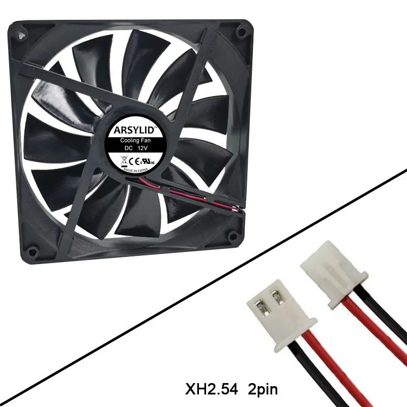 135x135x25mm 135mm 13cm XH2.54 PH2.0 2PIN Fan Large Air Volume Cooling For Power Supply Computer Case 13525