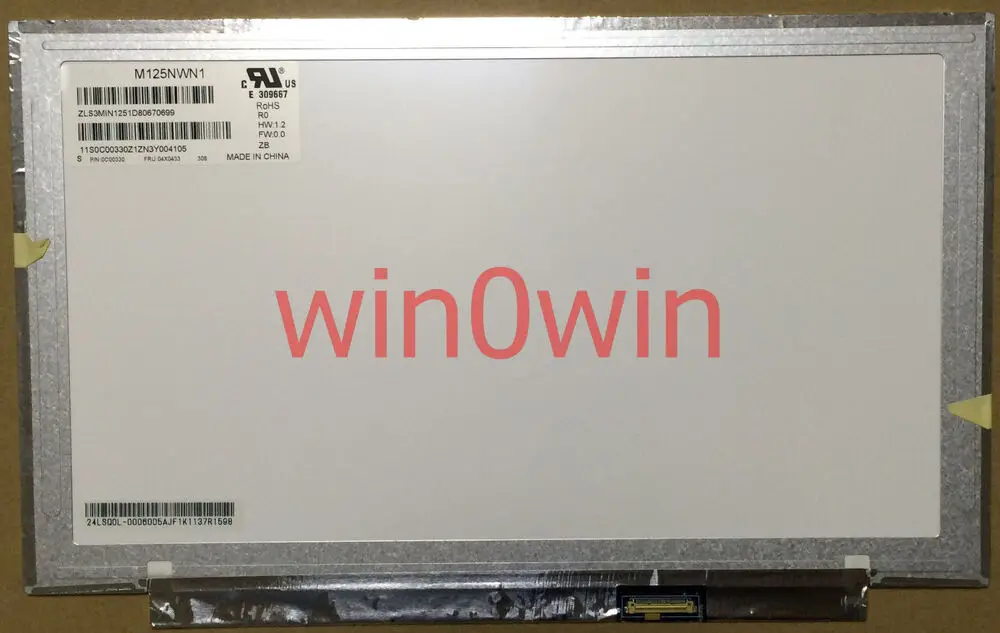

For M125NWN1 R0 R1 LP125WH2 TPH1 HB125WX1-200 B125XTN01.0 EDP 30pin LCD LED SCREEN