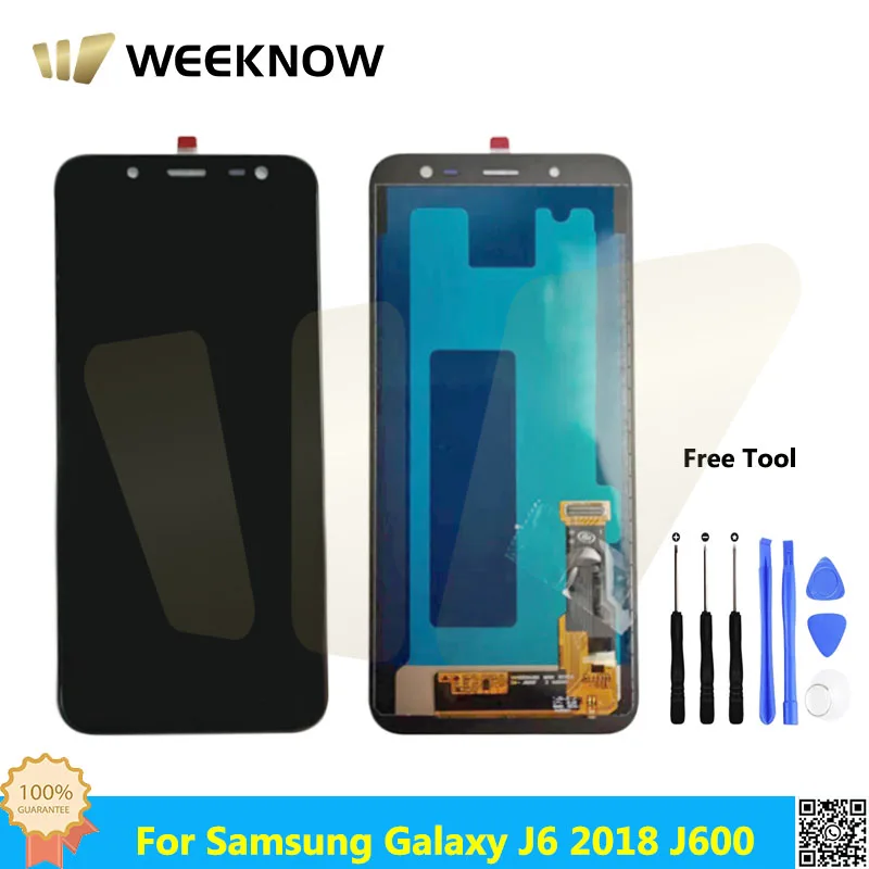 ЖК-дисплей и сенсорный датчик для Samsung Galaxy J6 2018 J600 J600F J600G J600FN J600