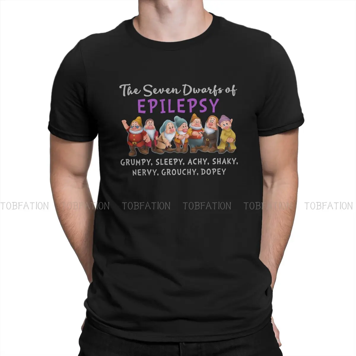 

Epilepsy Essential Men TShirt Disney Seven Dwarfs Film O Neck Tops Fabric T Shirt Humor Top Quality Birthday Gifts