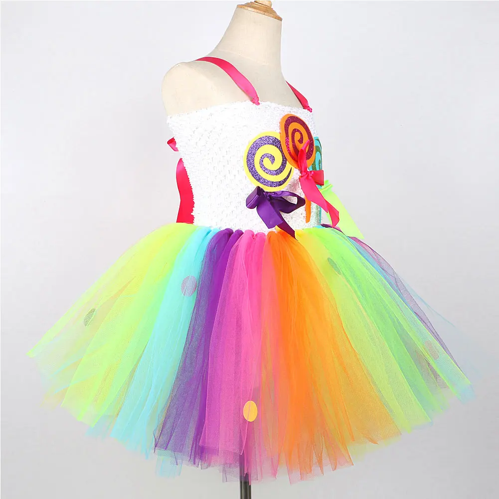 Детский Яркий яркий костюм для косплея девочек юбка из сетчатой ткани с
