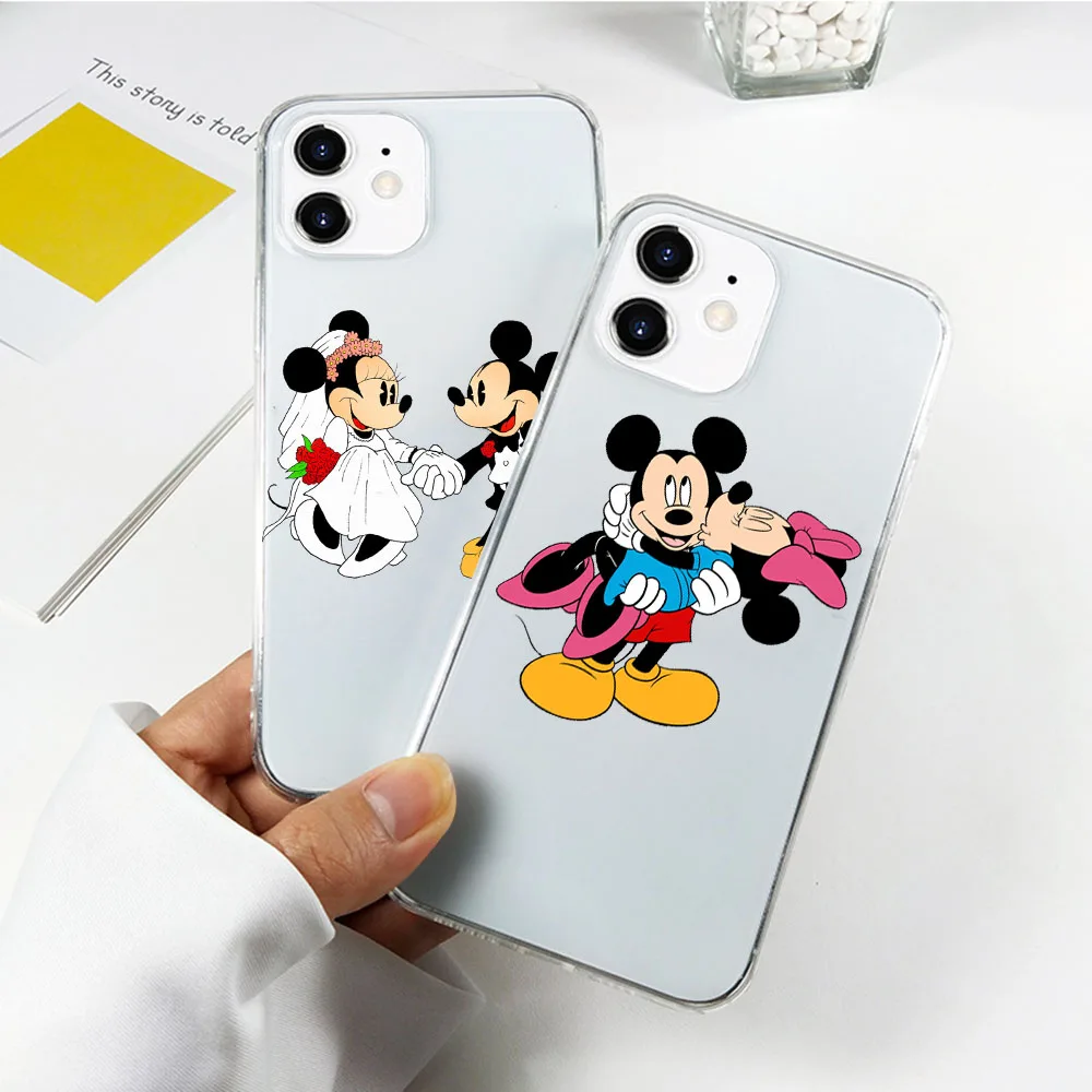 

A-6 Mickey and Minnie Transparent Cutout Soft Case for Xiaomi Redmi S2 6 6A 7 7A 8 8A 9 9A 9C 9A 10 10A 10C 10T Pro