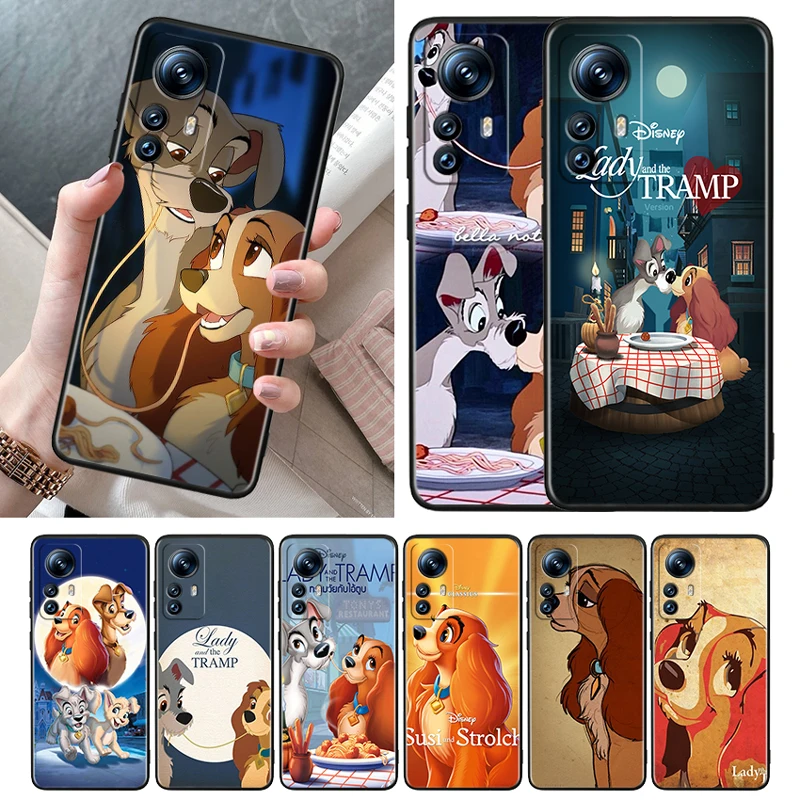 

Disney Lady and the Tramp Case For Xiaomi 12T 12S 12 11 Ultra 11T 10T 9T Note 10 Pro Lite 5G Soft Black Phone Cover Shell Capa