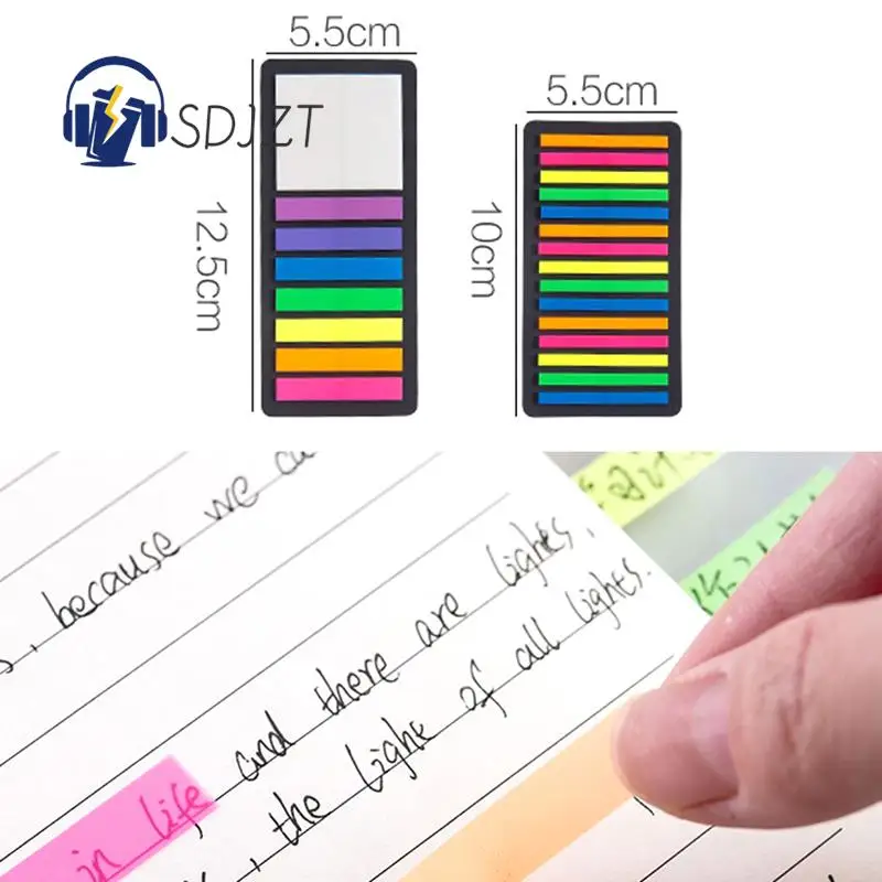 

For Page Marker Planner Stickers Office School Stationery 160/300pcs Color Transparent Fluorescent Index Tabs Flags Sticky Note