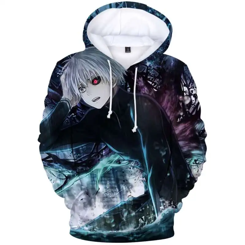 

Men's Hoodies Streetwear 3D Print Tokyo Ghoul Anime hoodie Men Tops Autumn Winter Hip Hop Casual Pullover