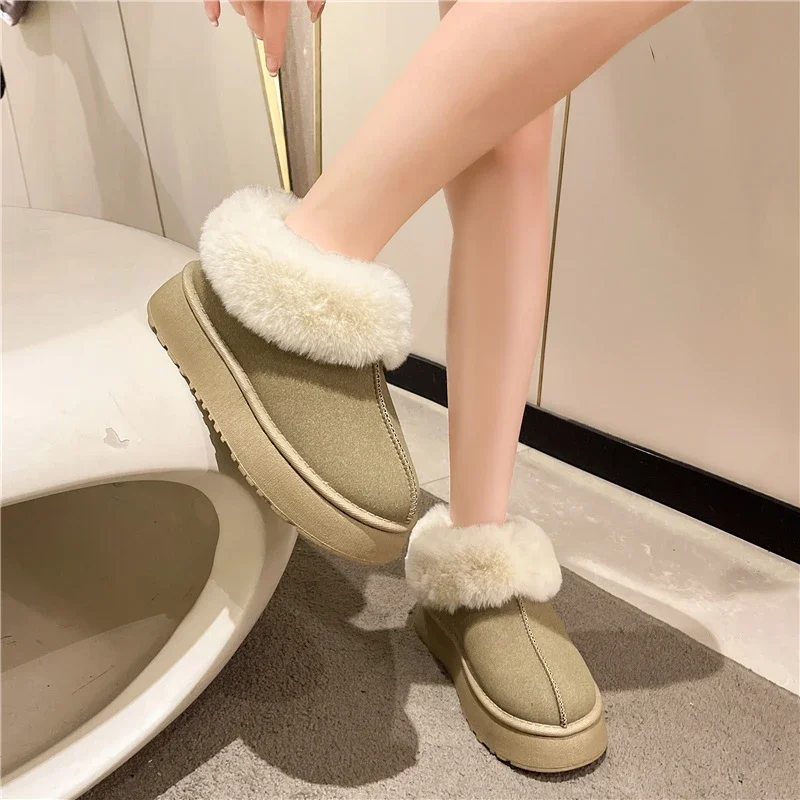 Новинка 2024 женские ботинки с бархатной подкладкой теплая Повседневная обувь