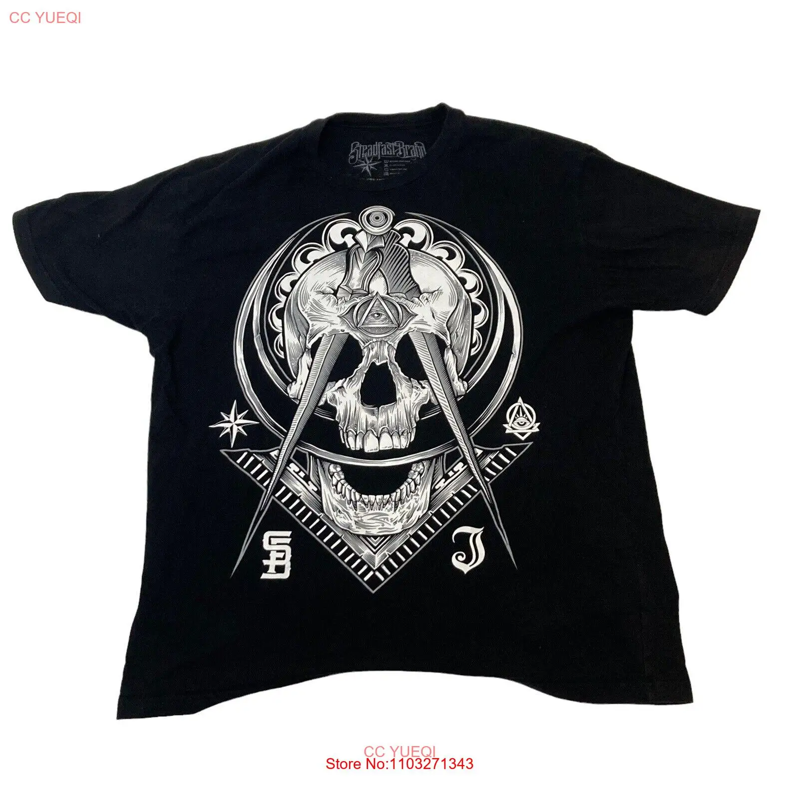 Рубашка Steadfast Мужская размер XL черная хлопковая двухсторонняя футболка Ringspun с