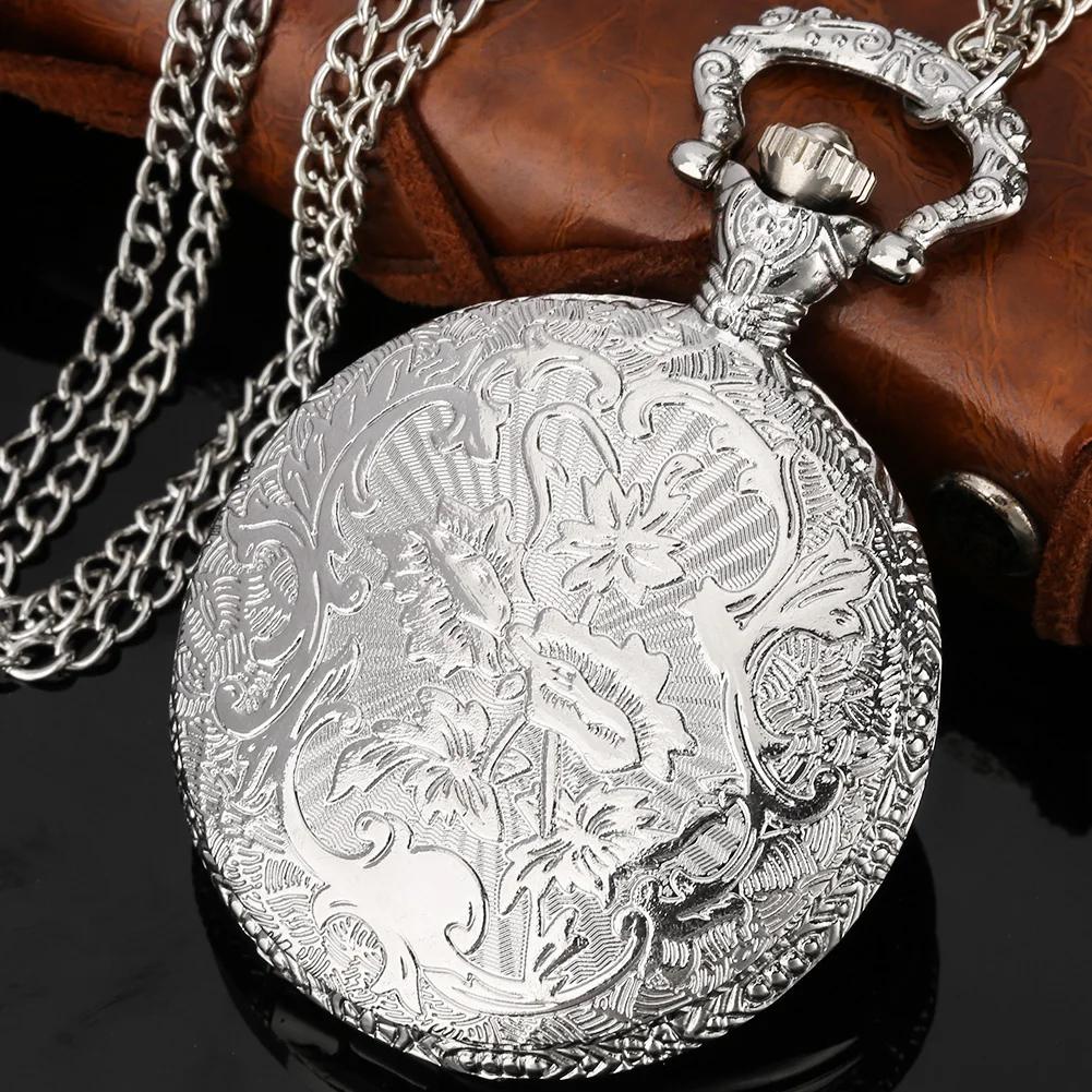 Creative Pocket Watch Necklace Romantic Bule Epoxy Star Moon Case Luxury Gift for Men Women Fob Watch Pendant Reloj De Bolsillo