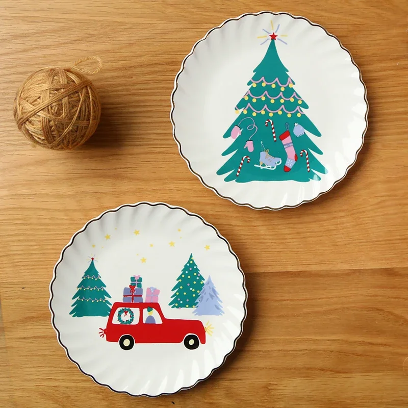 Креативная Рождественская посуда обеденная тарелка девушка сердце ручная