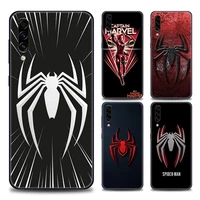 phone case for samsung a7 a52 a53 a71 a72 a73 a91 m30s m33 m62 m52 f23 f41 f42 5g 4g tpu case anime spider man logo marvel