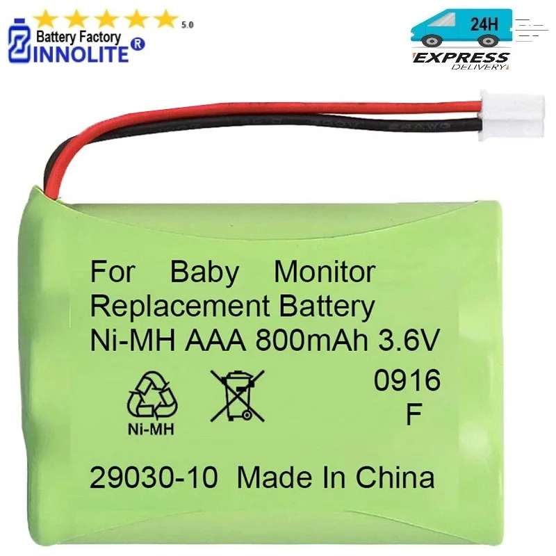 

3.6V 800mAh 29600-10 Replacement Battery for Summer Infant Wide View 28650 29000 29000A &Clear Sight 29040 29030 Parent Handheld