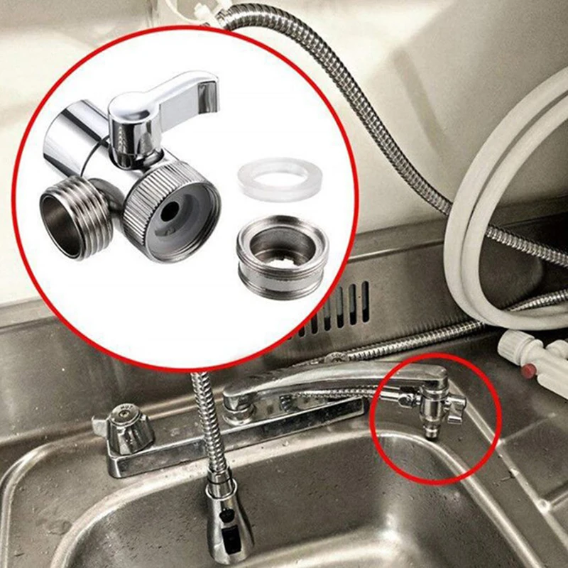 

Switch Faucet Adapter Kitchen Sink Splitter Diverter Valve Water Tap Connector