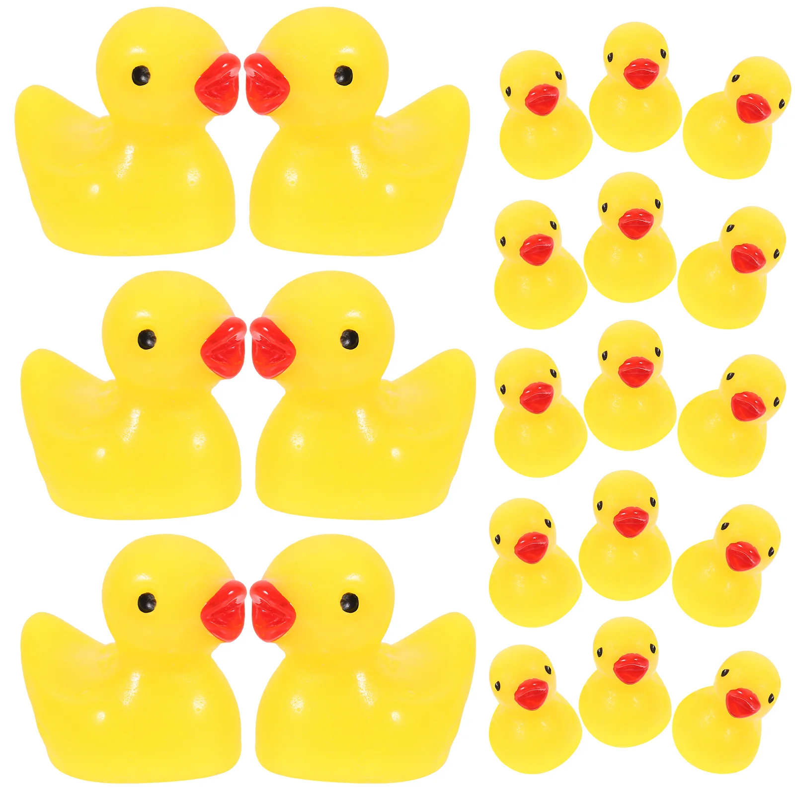 

100 Pcs Little Yellow Mini Ornaments Figures Resin Garden Landscape Decoration