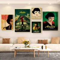 amelie french romantic anime posters retro kraft paper sticker diy room bar cafe room wall decor