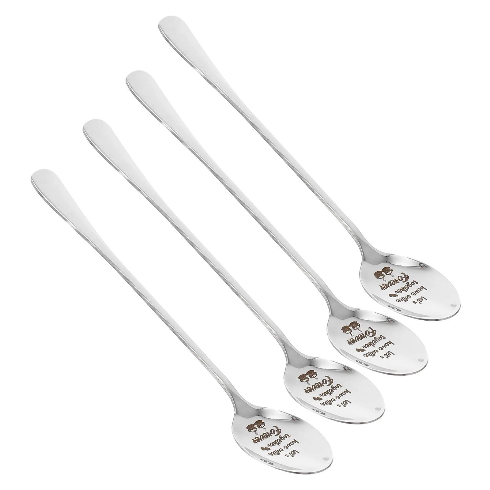 

4 Pcs Soup Spoons Porridge Spoons Stainless Coffee Spoons Food Serving Spoons