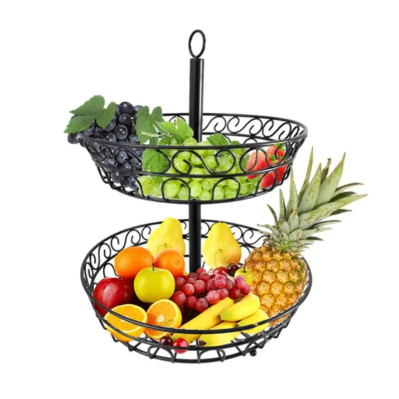 

Fruit Bowl For Kitchen Counter Adjustable Fresh-keeping Bucket Portable Fruit Container Vegetable Washing Basket Kitchen Items