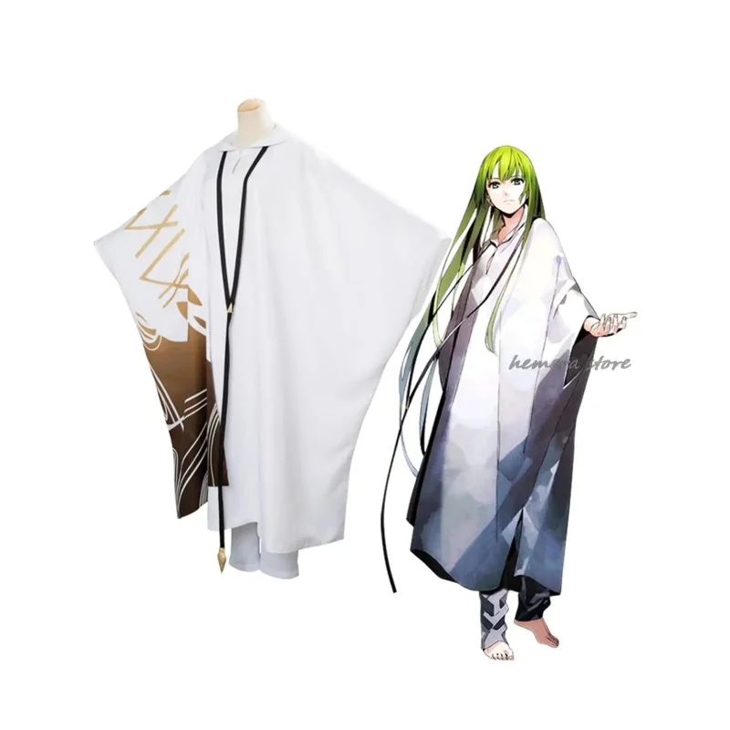 Fate/strange Fake Enkidu Косплей Костюм Плащ Парик Цепи Небеса Ожерелье Кольцо Накладной