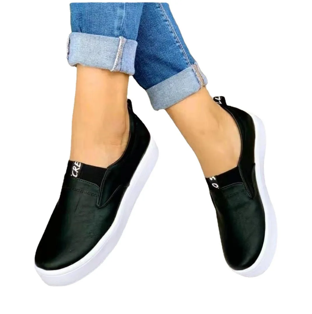 

Ladies Casual Canvas Shoes New Fashion Sneakers Fashion Slip-On Vulcanized Shoes Flat Breathable Comfortable Loafers
