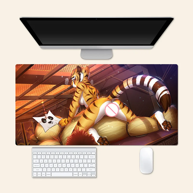 

Большой коврик для мыши с рисунком аниме Master Tigress Tiger Game пушистый креативный Настольный игровой коврик офисный коврик для мыши