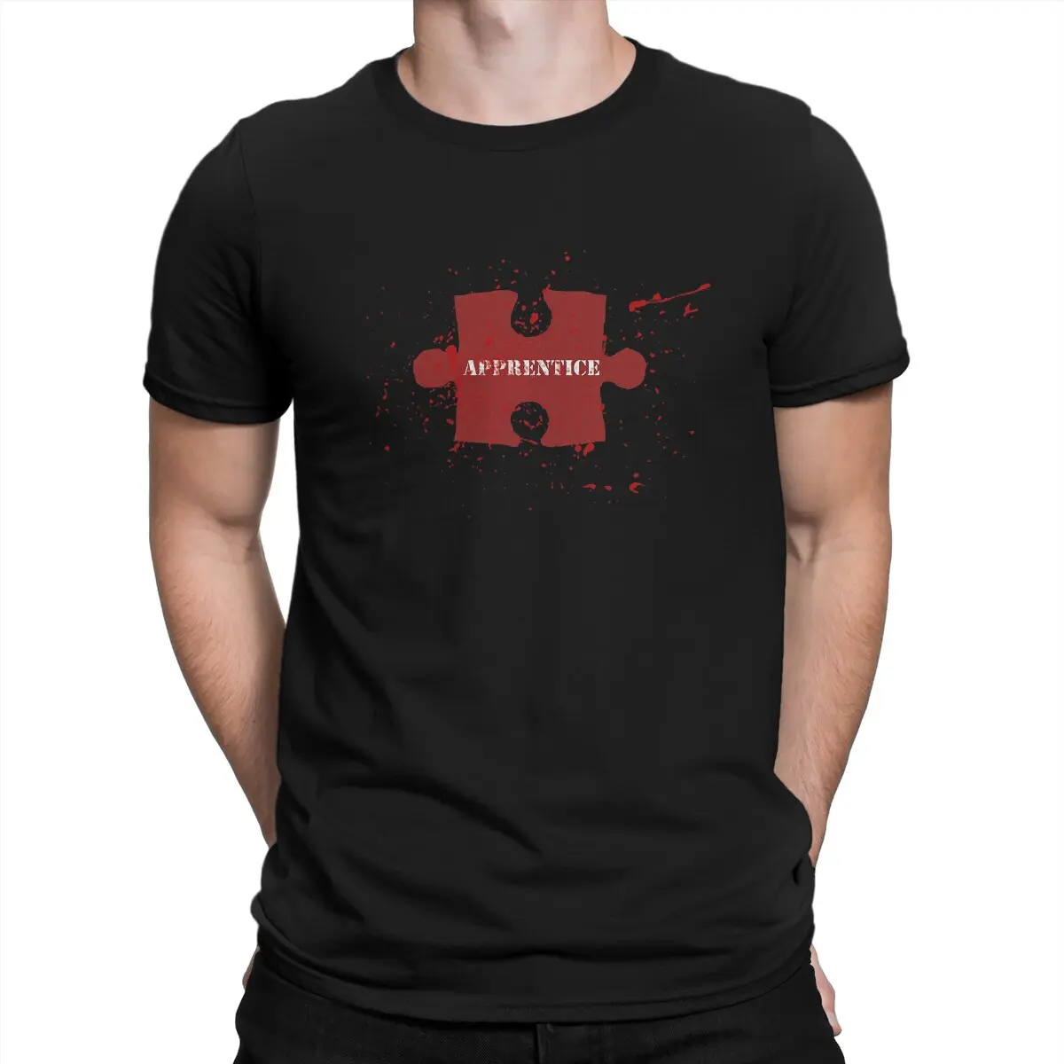 

Jigsaw Apprentice Men's T Shirts Saw Horror Film Vintage Tee Shirt Short Sleeve Round Neck T-Shirt Pure Cotton Birthday Gift