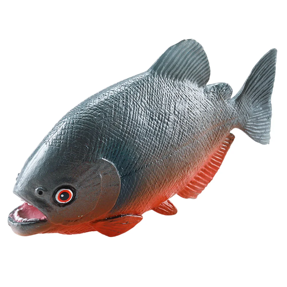 

Игрушки Piranha для океана, Фигурки морских животных, украшения, модель речной рыбы, пластиковая игрушка для ванны, детская игрушка