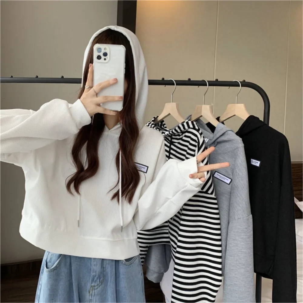 

Hooded Sweatshirt Women's Trend Autumn And Winter Niche Cropped Jacket Top