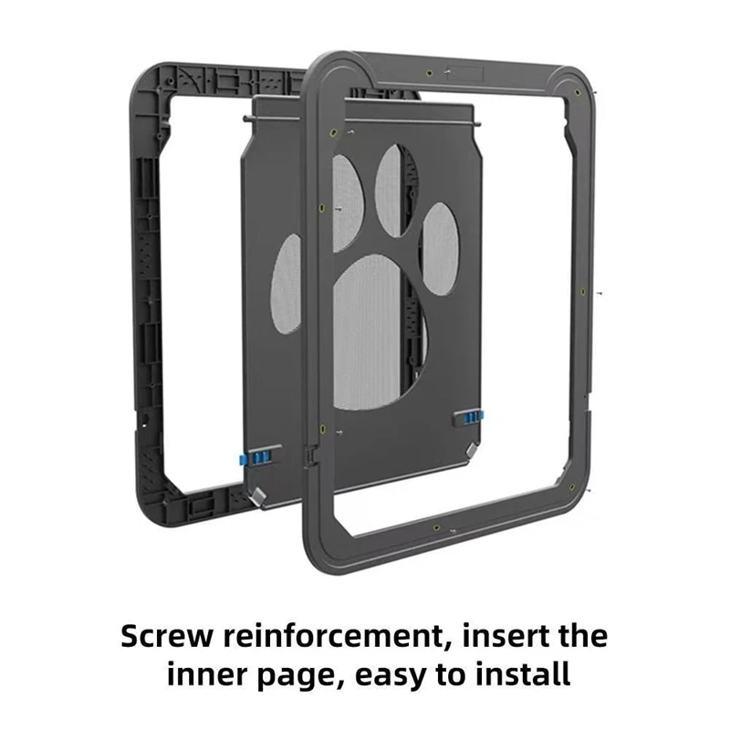 Дверь для домашних питомцев безопасная запирающаяся магнитная защита на