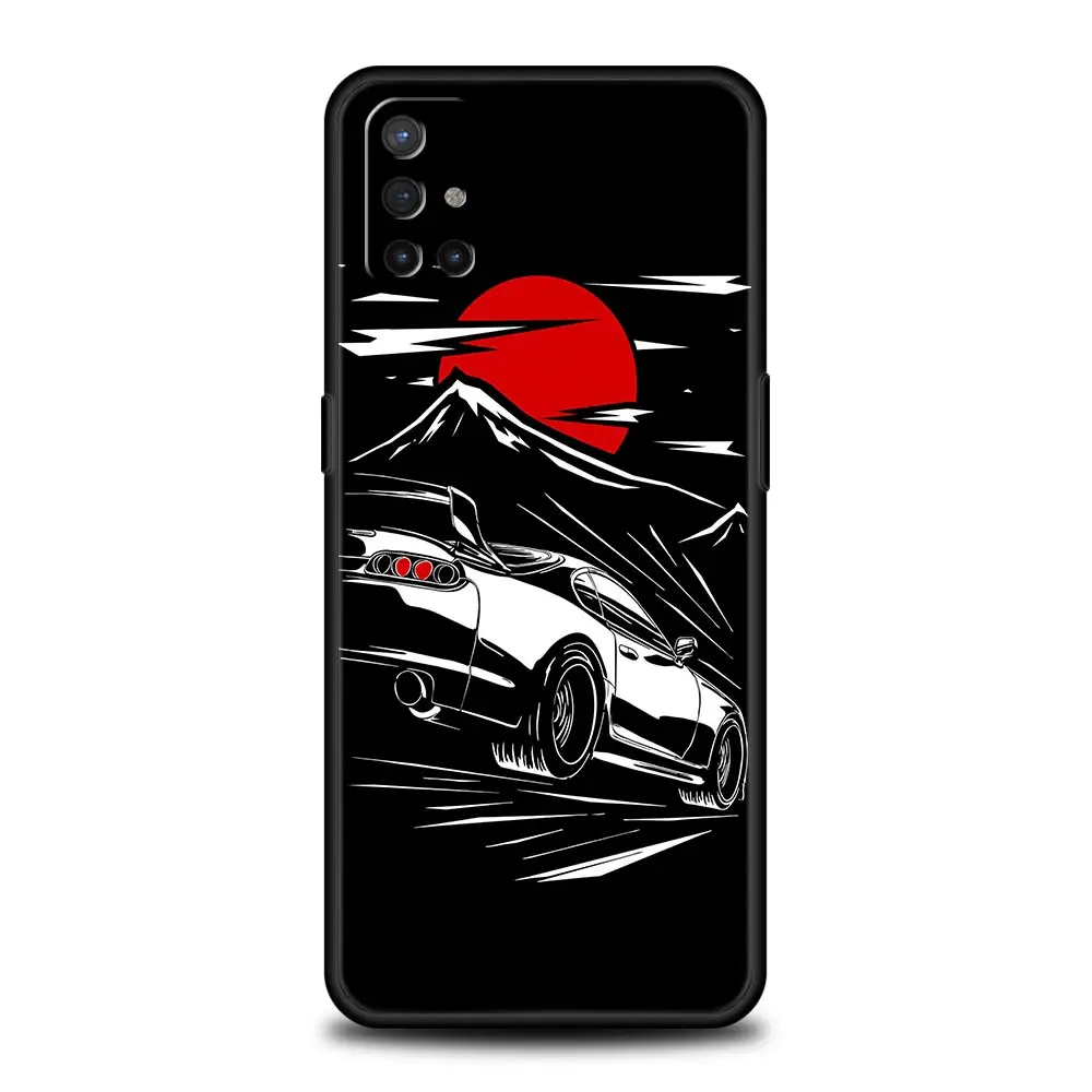 Фото Японские спортивные автомобили JDM, мужские модели для OnePlus Nord CE 2 9 8 7 7T 10 Pro 9RT 9R 8T Nord N100 N200 N10, мягкий черный Чехол №3