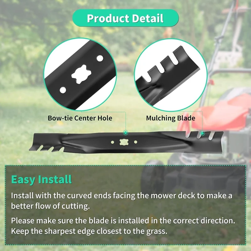 942-0741A Мульчужное лезвие для 21-дюймовой деки косилки 742-0741A совместимое с Troy-Bilt MTD Cub