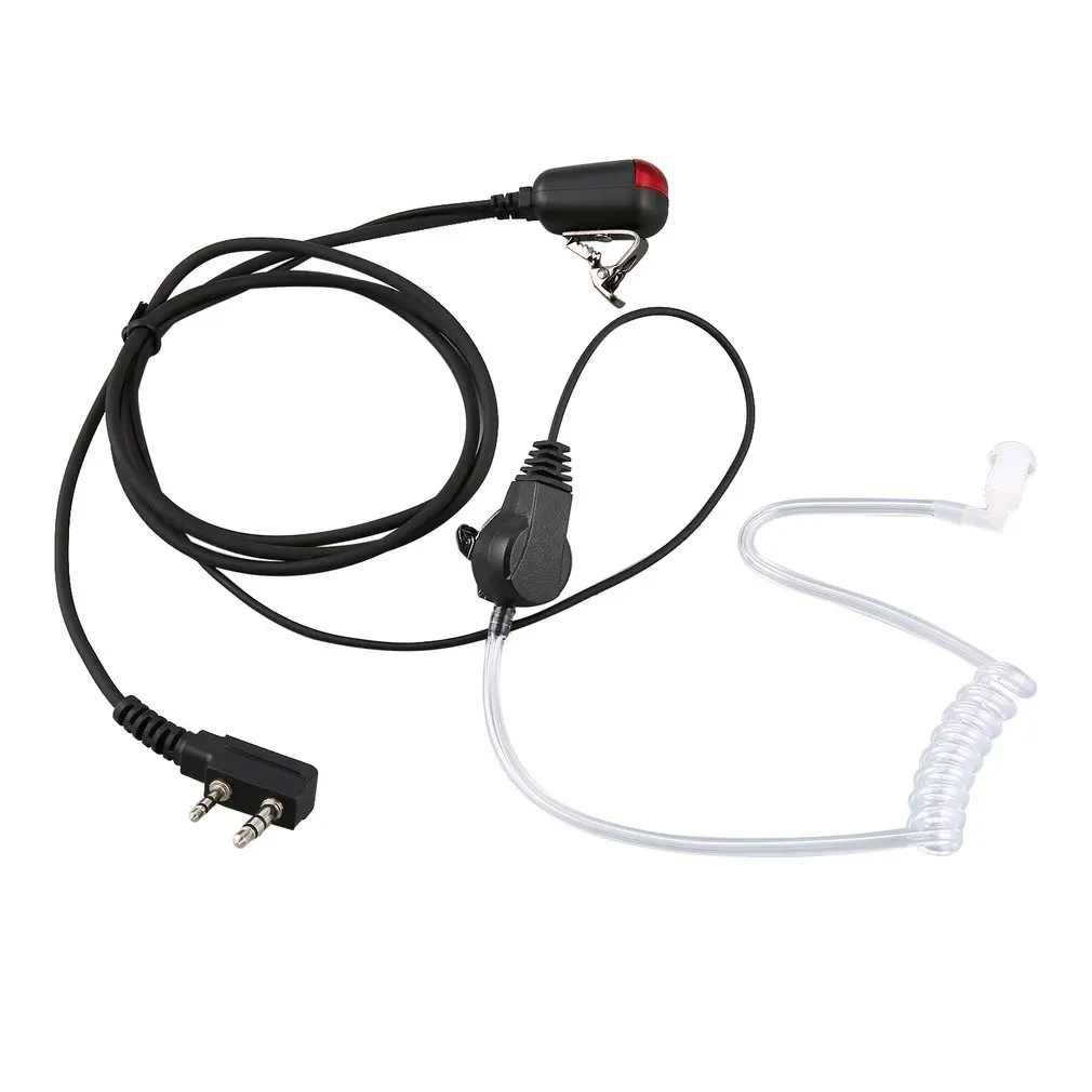 2 Pin PTT MIC Headset Covert Acoustic Tube In-ear Earpiece For Kenwood TYT Baofeng UV-5R BF-888S  C2275A CB Radio Accessories