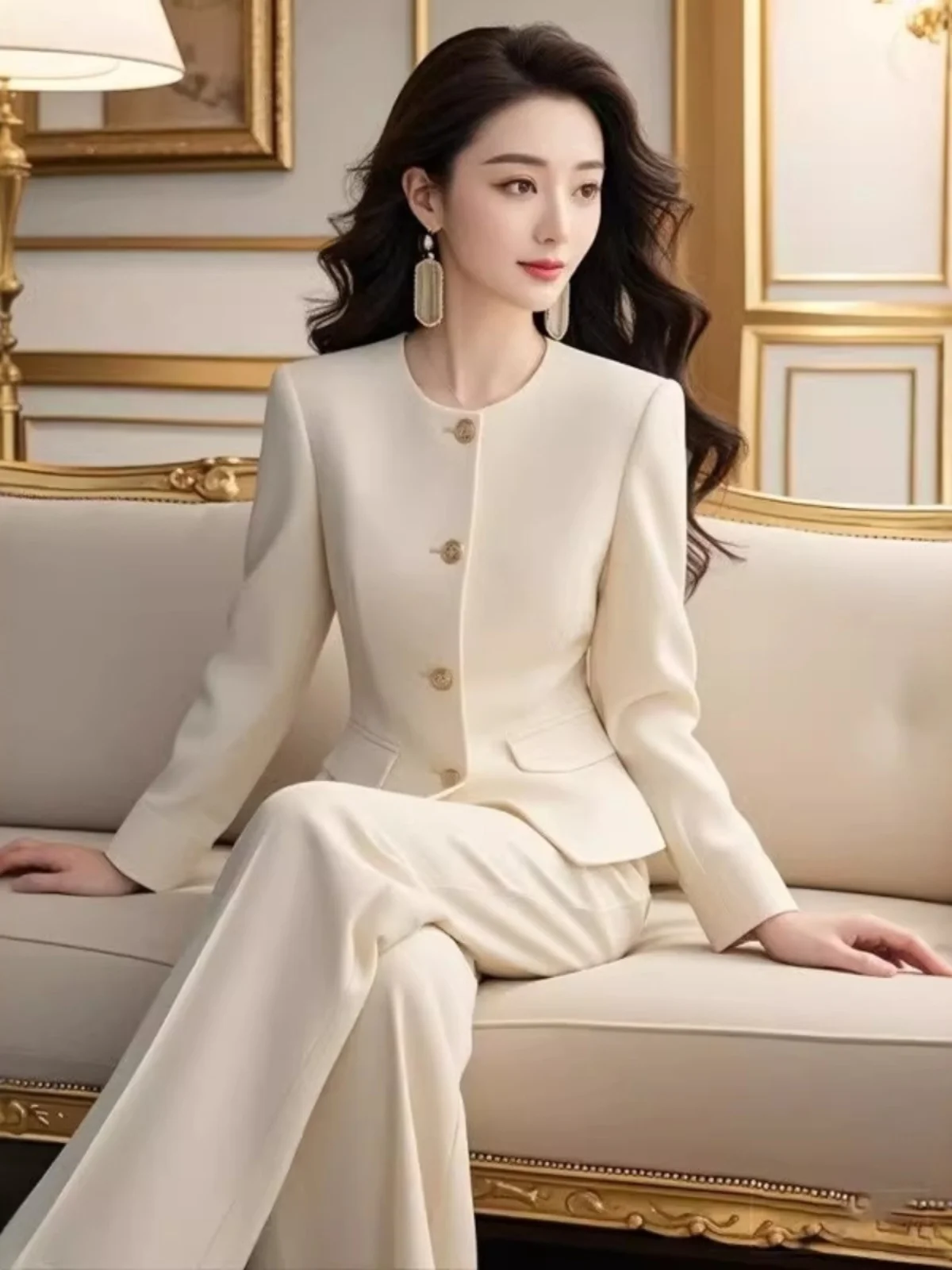 Комплект одежды профессиональный костюм пальто с длинными рукавами брюки для