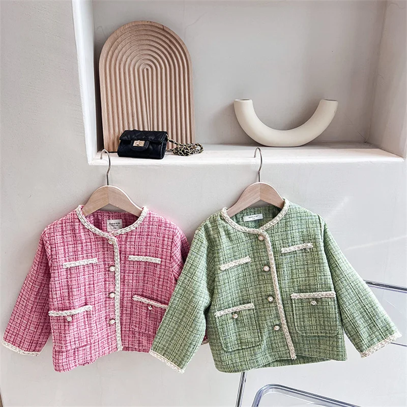 Детское пальто для девочек куртка верхняя одежда топы 2022 пурпурный весна-осень