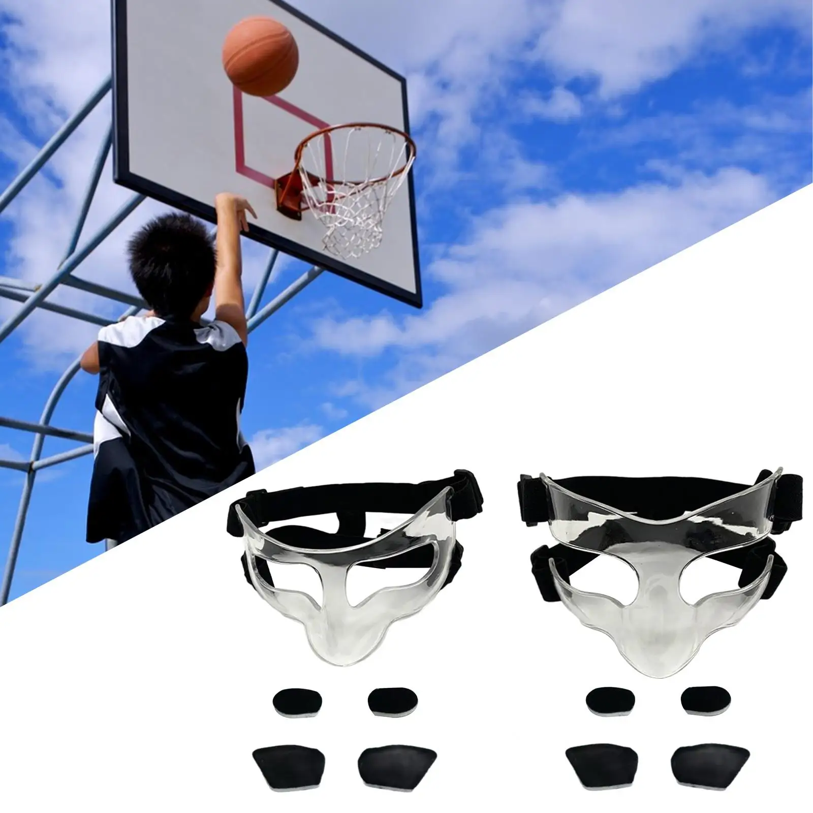 Баскетбольная маска для футбола защита лица от столкновений Мужская носа