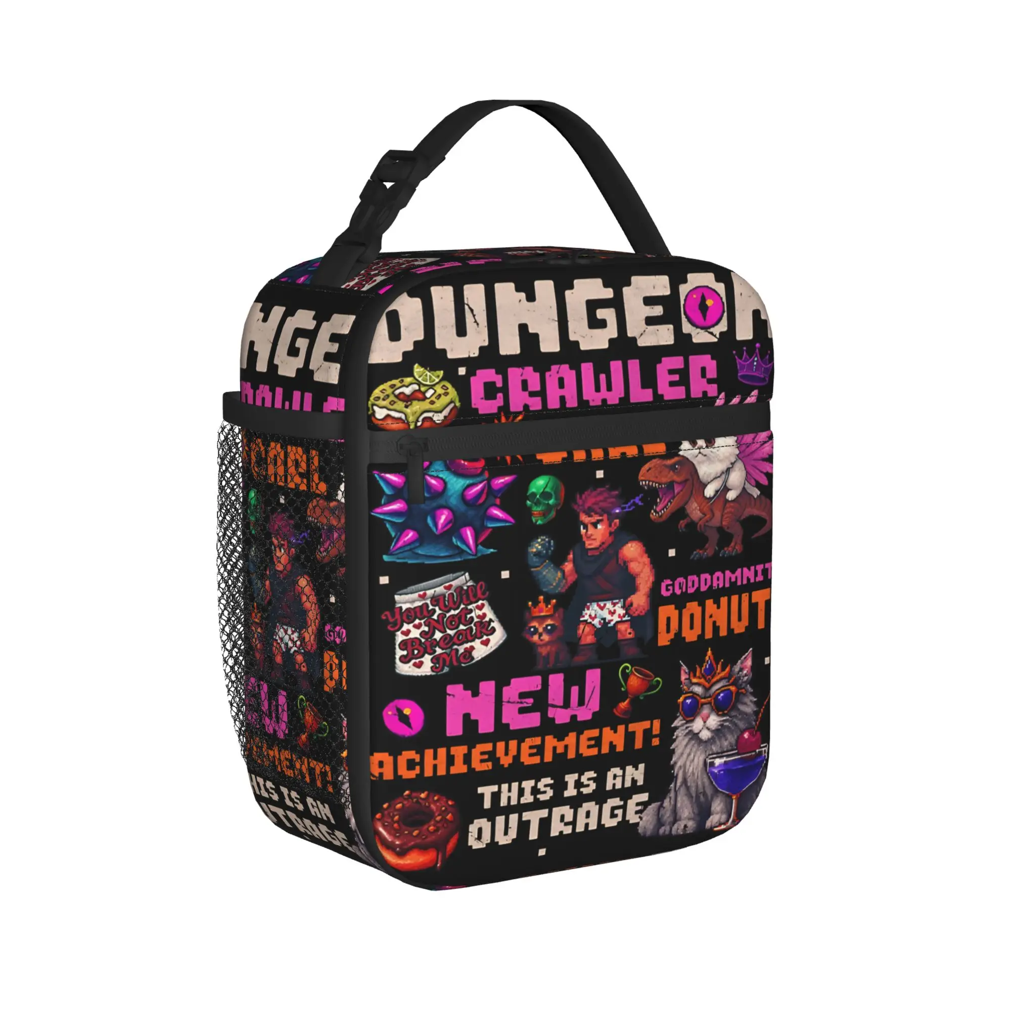 Фото Сумка-контейнер для обедов Dungeon Crawler Carl Princess Donut & Mongo, изолированная, герметичная, для хранения еды №2
