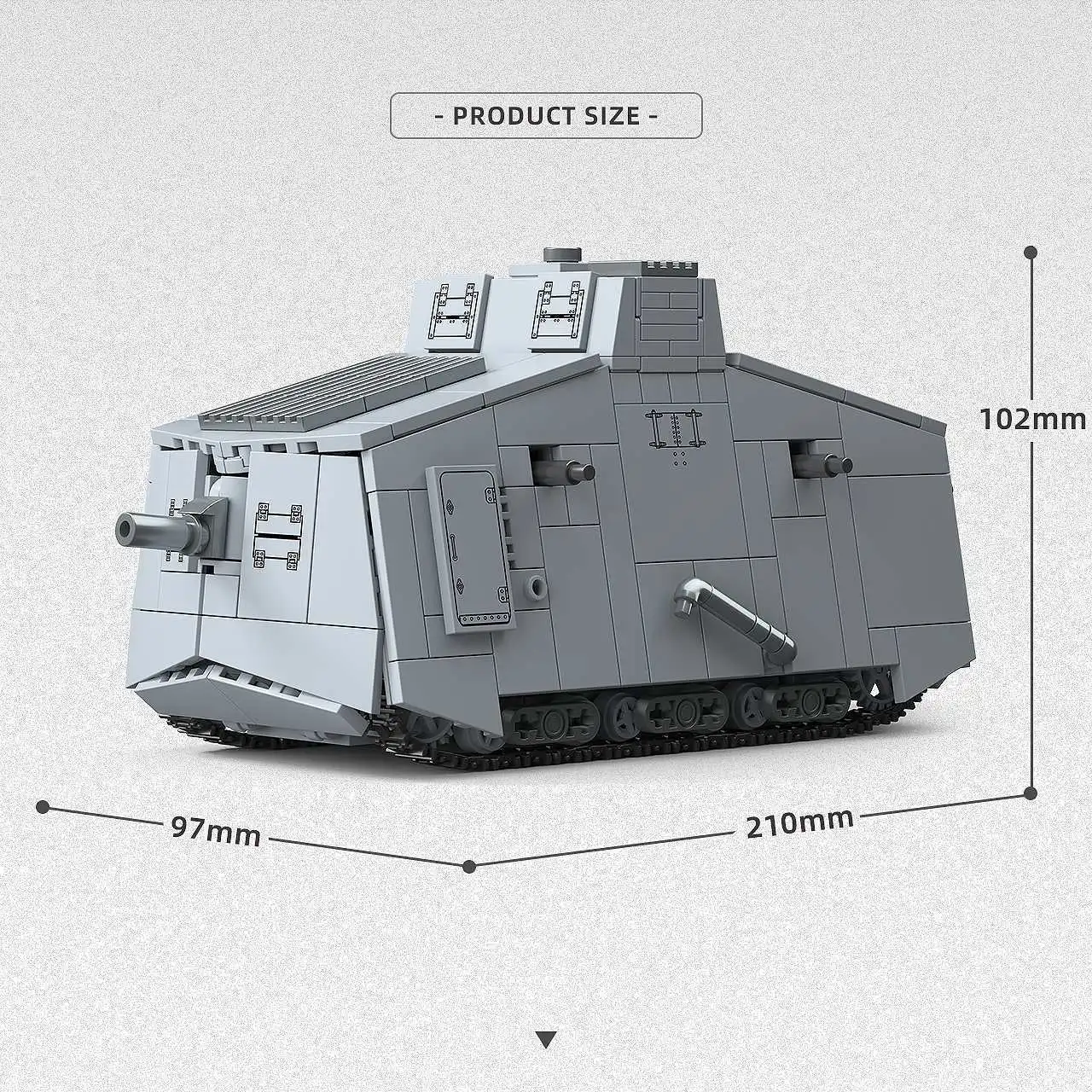 Фото Набор для сборки тяжелого бронеавтомобиля 1:35, модель танка A7V, 920 шт. для любителей взрослых и подростков, уникальный подарок в стиле милитари №4