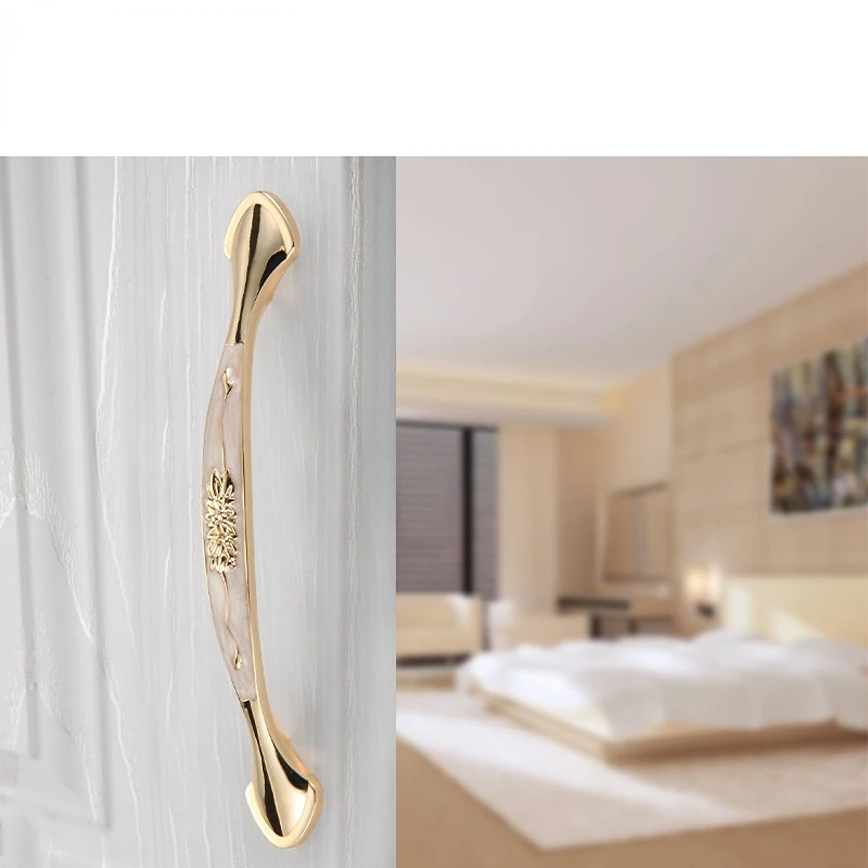 Мебель для шкафа ручка из цинкового сплава ретро цвета слоновой кости белая медь