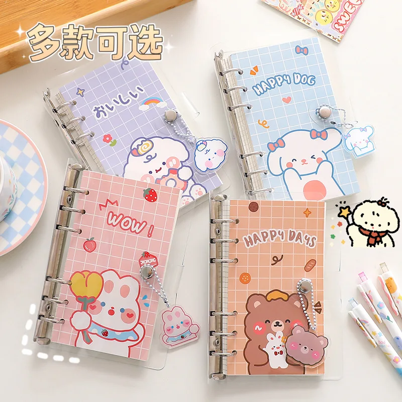 100 Sheets/pc Cartoon Loose Leaf Notebook Diary Cute Kawaii Bear Rabbit Scrapbook Journal Planner Loose-leaf Planner