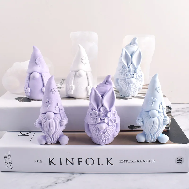 

Dwarf Candles Silicone Mold DIY Handmade Gypsum Vanilla Gift Mold Aromatherapy Gypsum Glue Mould Home Decor Gifts