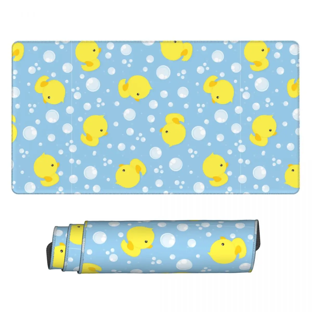 

Cartoon Yellow Duck Pattern Laptop Mouse Pad Keyboard Desk Mat Big Waterproof Mousepad for Gamer