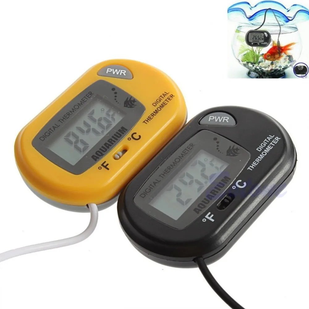 

1PC Mini Digital LCD Screen Sensor Aquarium Water Temperature Meter Controller Wired Fish Tank Accessories Aquarium Thermometer