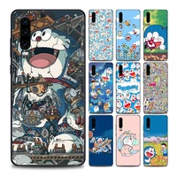 phone case for huawei p10 lite p20 p30 p40 lite p50 pro plus p smart z soft silicone cute cartoon doraemon