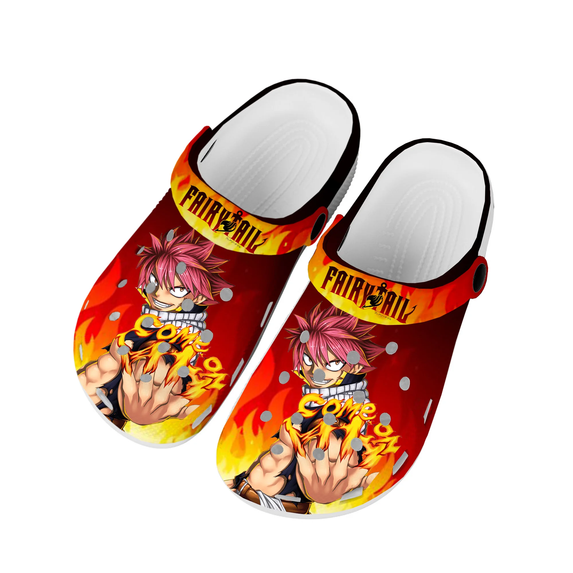 

Anime Fairy Tail Cartoon Natsu Dragneel Home Clogs Custom Water Shoes Mens Womens Teenager Shoe Garden Clog Beach Hole Slippers