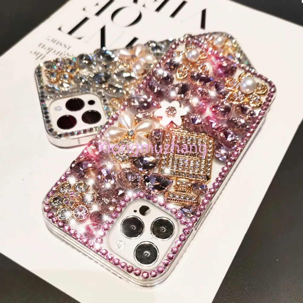 Роскошный чехол со стразами на заказ блестящий для Samsung Note 20 Ultra 10 Pro 9 Galaxy F15 F14 F12 F62