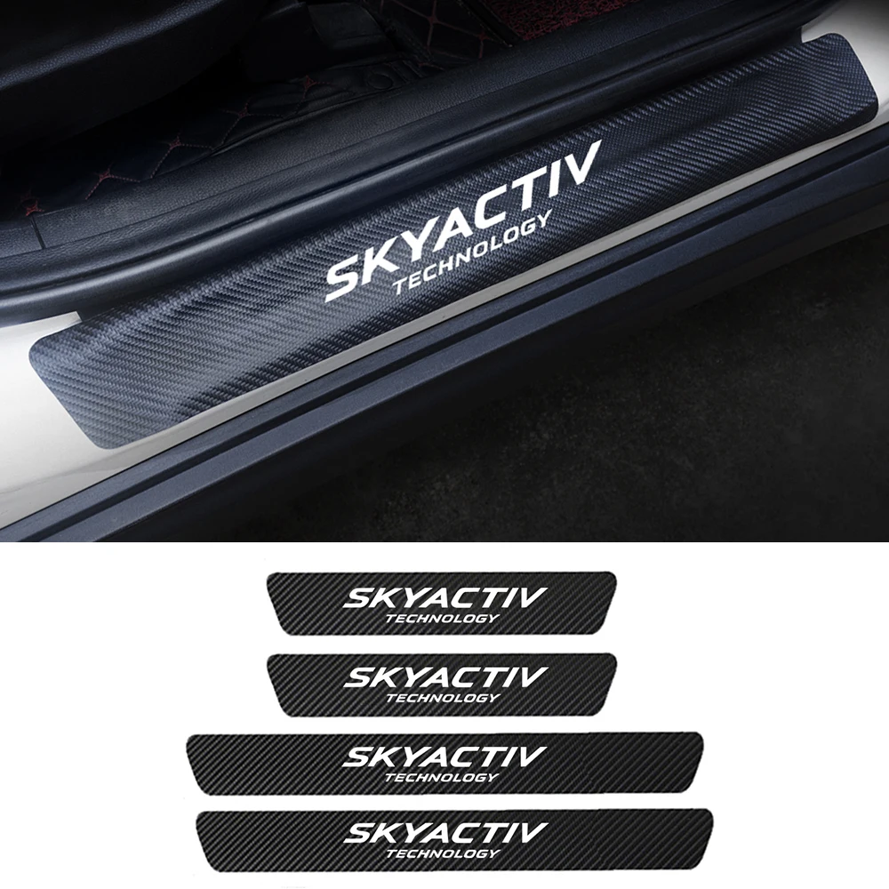 

For Mazda 2 3 BK BM BP 6 GG GH GJ CX-5 CX5 CX3 CX7 CX8 CX9 MX5 2002- 2019 2020 2021 2022 2023 Car Door Sill Stickers Accessories